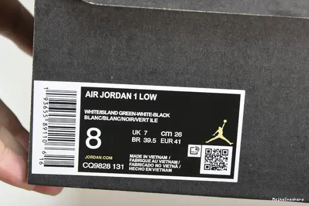 MaikeSneakers 1 Low Island Air Jordan CQ9828-131 Green 0511